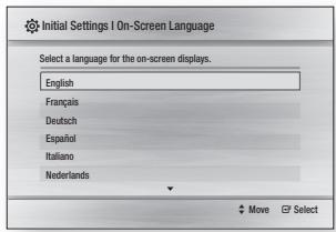 SAMSUNG BD-ES 5000 - Paramètres initiaux - 1