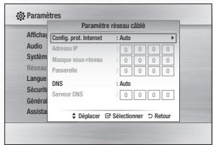 SAMSUNG BD-ES 5000 - Paramètres réseau Automatique - 1