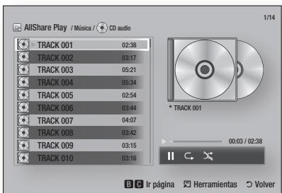 SAMSUNG BDES6000 - Controles de la pantalla de música - 1