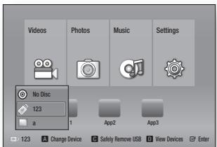 SAMSUNG BD-F5500 - Playing Files on a USB Device - 1