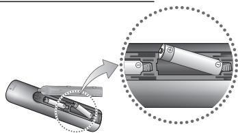 SAMSUNG BD F5100 - Mise en place des piles - 1