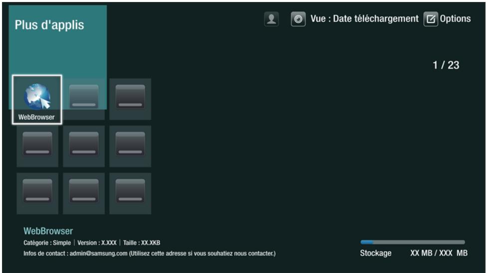 SAMSUNG BDF8500 - Pour utiliser l'écran plus d'applis - 1