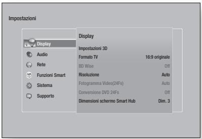 SAMSUNG BD F6500 - Accesso alla schermata Impostazioni - 1