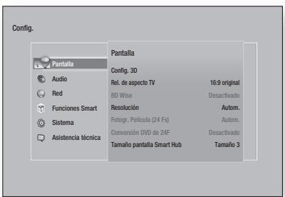 SAMSUNG BD F6500 - Acceso a la pantalla de configuración - 1