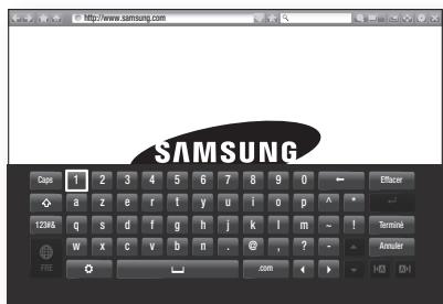 SAMSUNG BD F6500 - Utilisation de la fenêtre contextuelle du clavier - 1