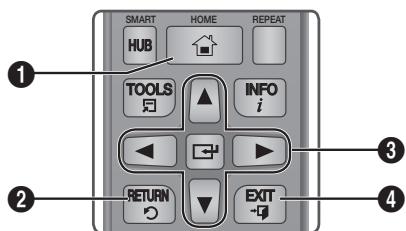 SAMSUNG BD F6500 - Botões do controlo remoto realizados para o menu Definições - 1