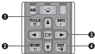 SAMSUNG BD F6500 - Botones del mando a distancia realizados para el menu de configuración - 1