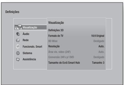 SAMSUNG BD F6500 - Aceder ao eça de Definições - 1