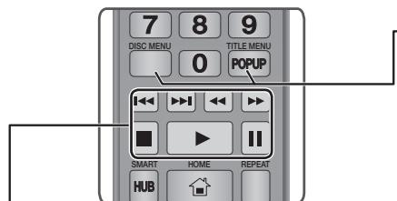 SAMSUNG BD F6500 - Botões do controlo remoto realizados para reproducir video - 1