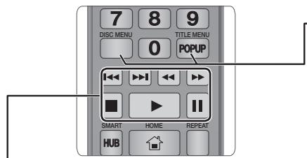 SAMSUNG BD F6500 - Botones del mando a distancia utilizados para reproduccion de video - 1