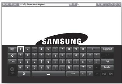 SAMSUNG BDF7500 - Utilisation du clavier virtuel - 1