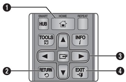SAMSUNG BDF7500 - Buttons on the Remote Control Used for the Settings Menu - 1