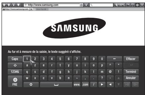 SAMSUNG BD-H6500 - Utilisation de la fenêtre contextuelle du clavier - 1