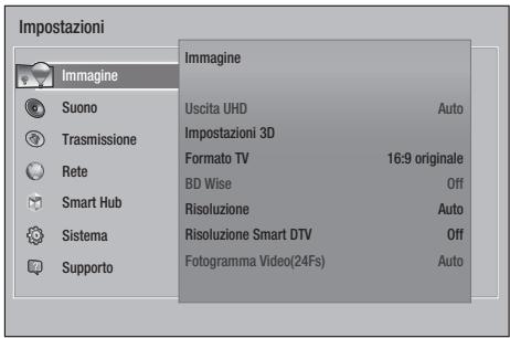 SAMSUNG BD H8500 - Accesso alla schermata di impostazione - 1