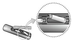 SAMSUNG BD J5500 - Installazione delle batterie - 1