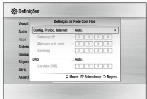 SAMSUNG BDJ 5500 - Definições de Rede Com Fios - 1