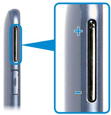 SAMSUNG ATIV SMART PC 500T1C-A04FR - Adjusting the volume with the buttons - 1