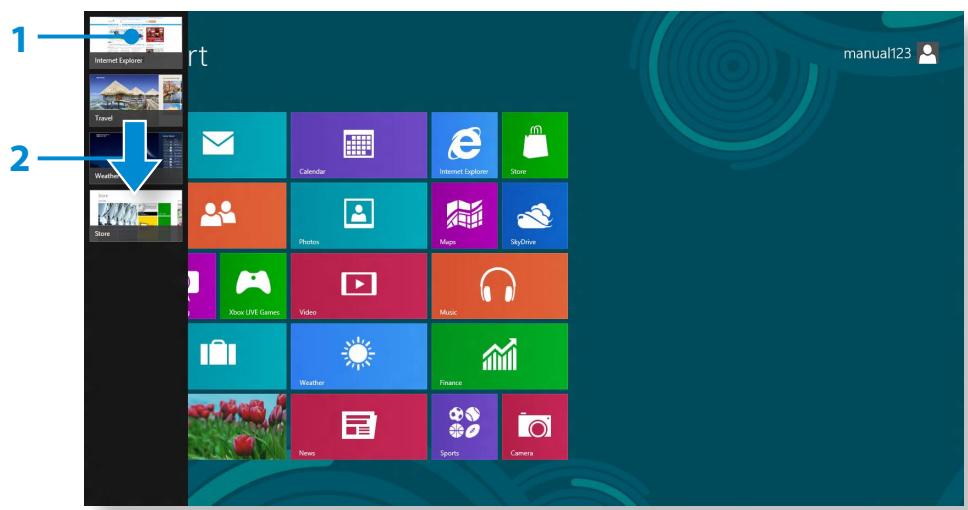 SAMSUNG ATIV SMART PC 500T1C-A04FR - Displaying Currently Running App(s) - 2
