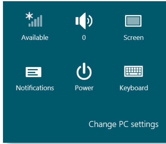 SAMSUNG ATIV SMART PC 500T1C-A04FR - Changing the Settings - 1