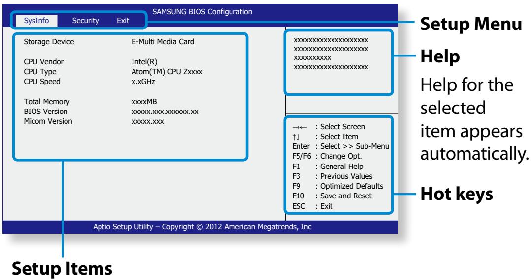 SAMSUNG ATIV SMART PC 500T1C-H01FR - The BIOS Setup Screen - 2