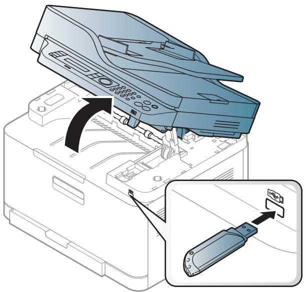 SAMSUNG CLX 3305W - Einstecken eines USB-Speicherveräts - 1