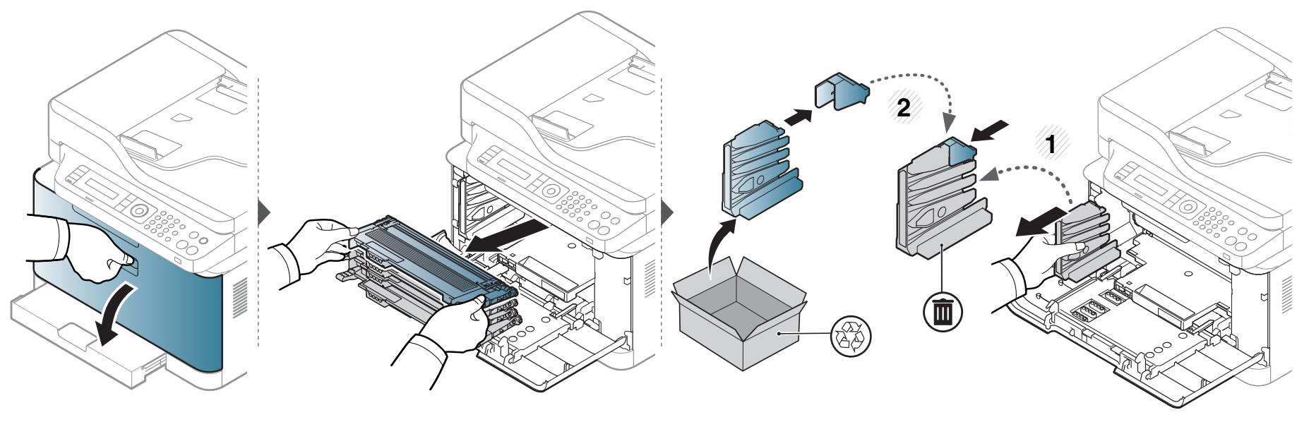 SAMSUNG SL-C480W - Remplacement du récapuérateur de toner - 1