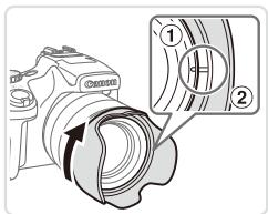 CANON POWERSHOT SX50 HS - Utilisation d'un pare-soleil (vendu séparément) - 1