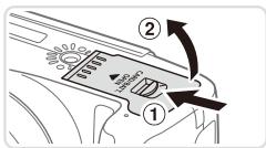 CANON POWERSHOT SX50 HS - Insertion de la batterie et de la carte mémoire - 2