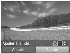 CANON POWERSHOT SX50 HS - Ajout d'images à la liste d'impression via la touche - 1