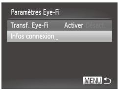 CANON POWERSHOT SX50 HS - Vérification des informations de connexion - 1