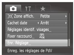CANON POWERSHOT SX50 HS - Réglages pouvant être sauvegardés - 1