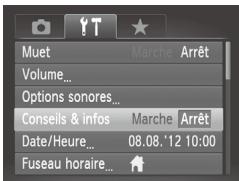 CANON POWERSHOT SX50 HS - Masquage des conseils et des astuces - 1