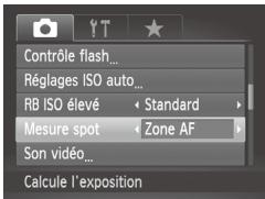 CANON POWERSHOT SX50 HS - Liaison de la zone de mesure spot à la zone AF - 1