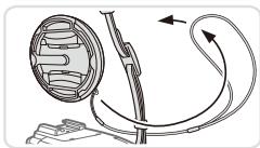 CANON POWERSHOT SX50 HS - Fixez le cache de l'objet sur la courroie. - 1