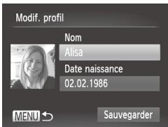 CANON POWERSHOT SX50 HS - Accédez à l'écran [Modif. profil]. - 1