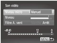 CANON POWERSHOT SX50 HS - Réglage du volume d'enregistrement - 2