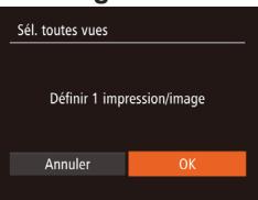 CANON IXUS 150 - Configuration de l'impression pour toutes les images - 1