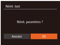 CANON IXUS 150 - Rétabillisement des réglages par défaut - 1