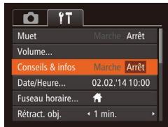 CANON IXUS 150 - Masquage des conseils et des astuces - 1