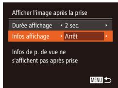 CANON POWERSHOT SX700 HS - Changement de l'écran affiché après les prises - 1