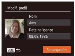 CANON POWERSHOT SX700 HS - Enregistrez le nom et l'anniversaire de la personne. - 3