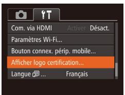 CANON POWERSHOT SX700 HS - Vérification des logos de certification - 1