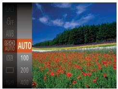 CANON POWERSHOT SX700 HS - Modification de la vitesse ISO - 1