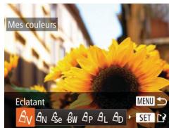 CANON POWERSHOT SX700 HS - Modification des teintes de couleur de l'image (Mes couleurs) - 2