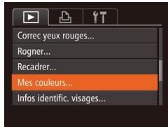 CANON POWERSHOT SX700 HS - Modification des teintes de couleur de l'image (Mes couleurs) - 1