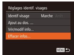 CANON POWERSHOT SX700 HS - Effacement des informations enregistrées - 1