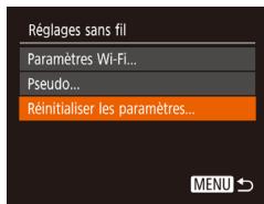 CANON IXUS 285 HS - Rétablissement des paramètres du Wi-Fi par défaut - 2