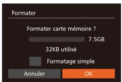 CANON POWERSHOT G7 X MARK II - Accedez à l'écran [Formater]. - 1