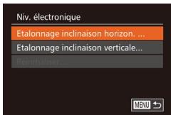 CANON POWERSHOT G7 X MARK II - Étalonnage du niveau électronique - 1