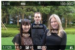 CANON POWERSHOT G7 X MARK II - Vérification des personnes détectées dans l'identification de visage - 2